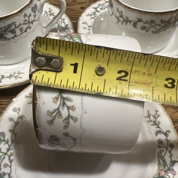 Farberware Wellesley Katherine Babanovsky 1996 Cups & Saucers SET OF 3! Exc! - Picture 4 of 11